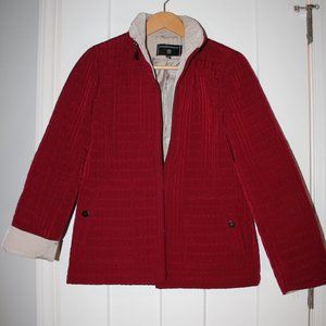 Quilted Red Jacket Size Medium